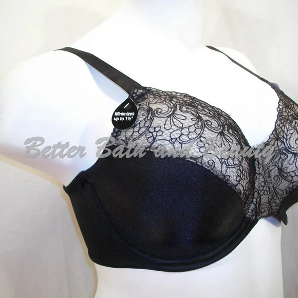 42C Bali 3438 Glamorous Back-Smoothing UW‎ Bra Black - Picture 6 of 7